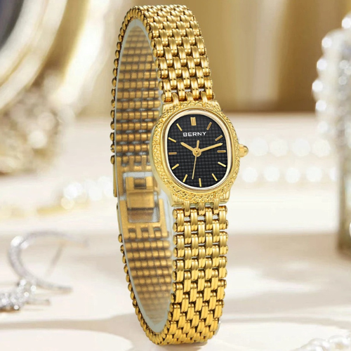 BERNY Luxury Gold Elliptical Women's Watch