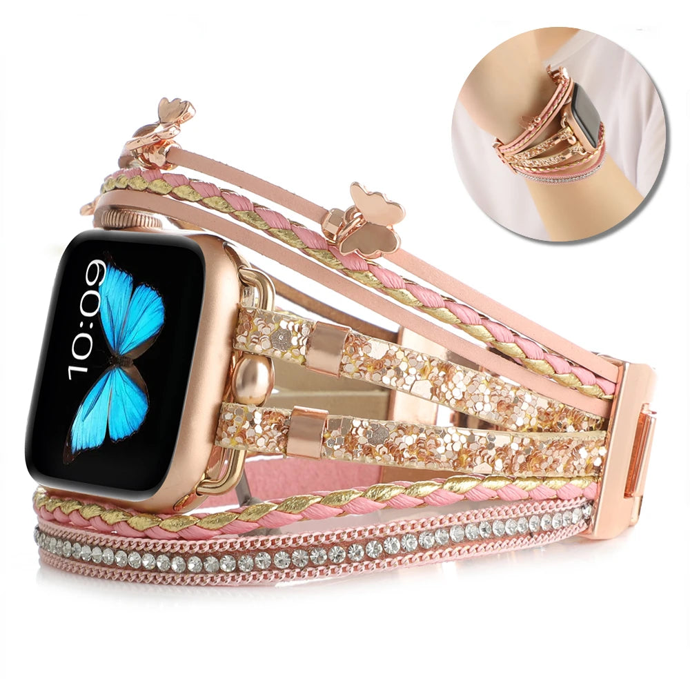 Jewelry-Leather-Strap-for-Apple-Watch