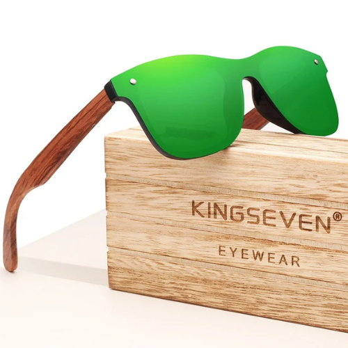 KINGSEVEN Polarized Wooden Vintage Sunglasses - B5504