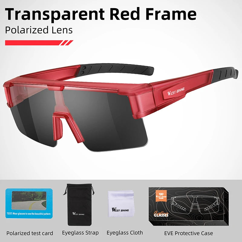 WEST BIKING Polarized Photochromic Fit-Over Sunglasses