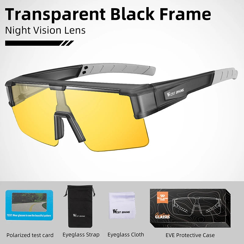 WEST BIKING Polarized Photochromic Fit-Over Sunglasses