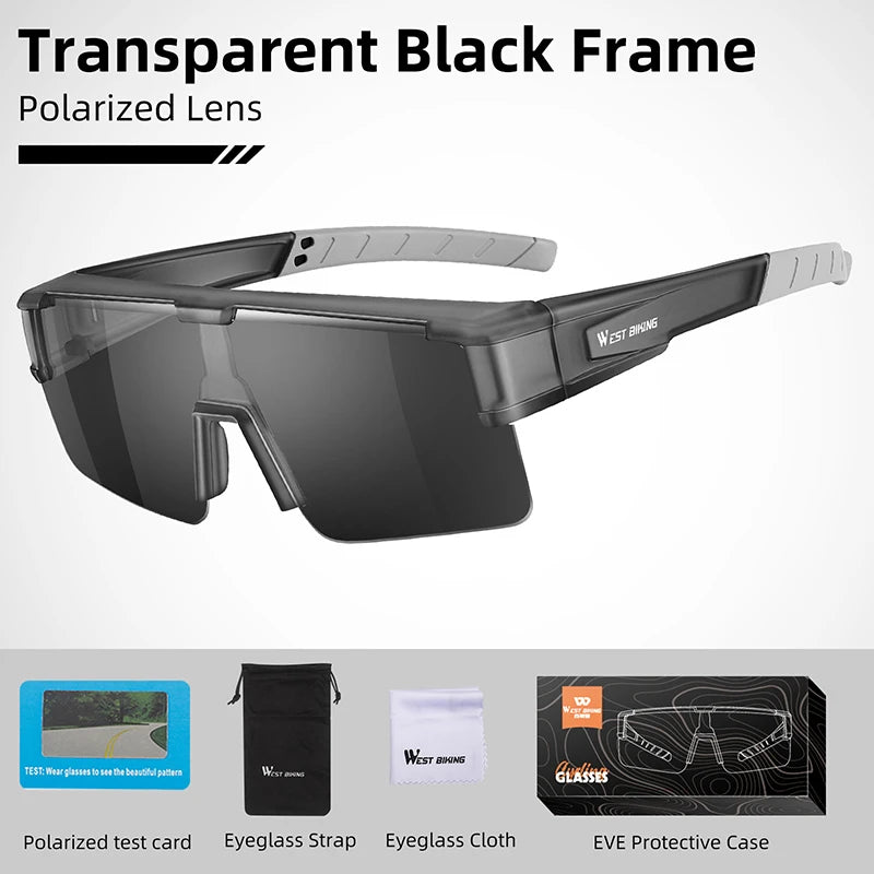 WEST BIKING Polarized Photochromic Fit-Over Sunglasses
