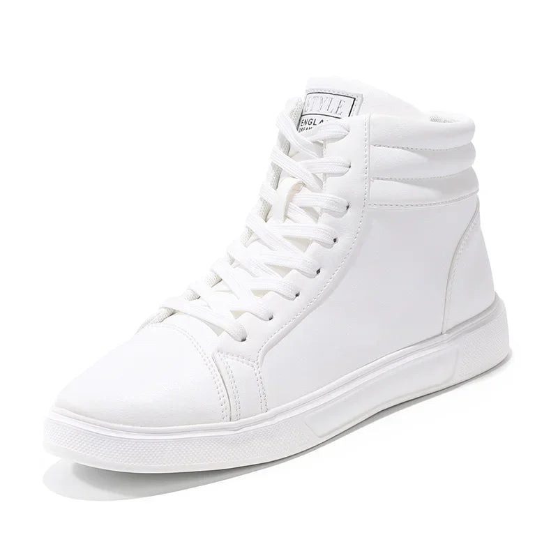 Unisex High-Top Leather Sneakers | ALI WISHES
