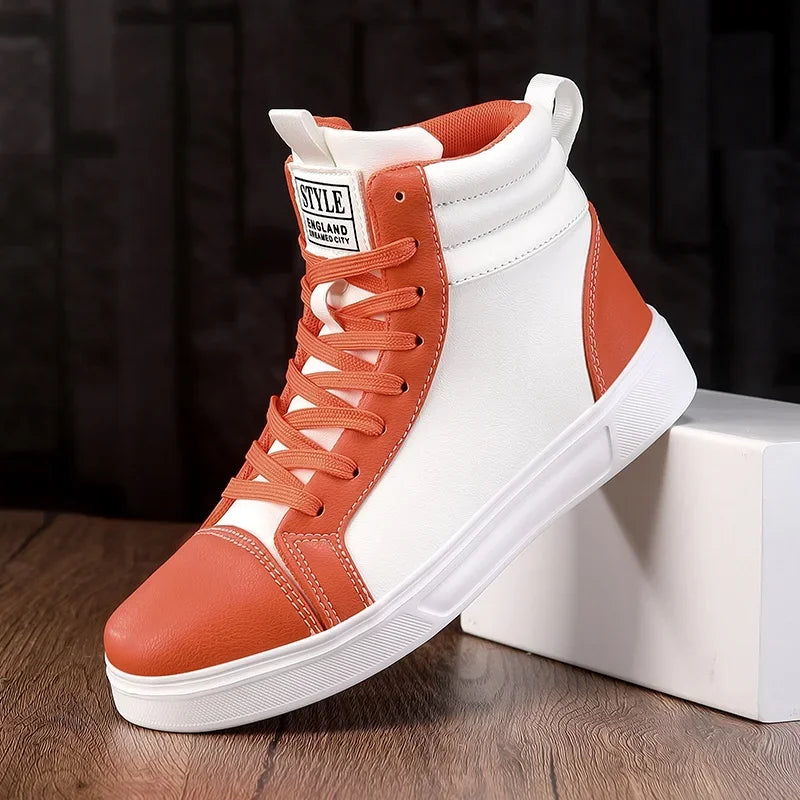 Unisex High-Top Leather Sneakers | ALI WISHES