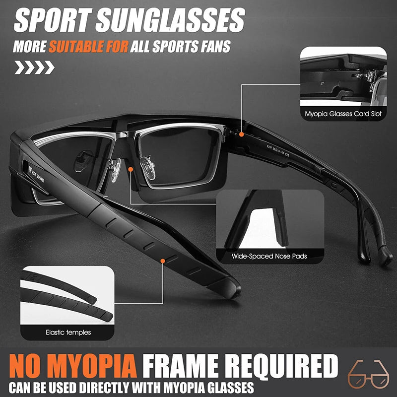 WEST BIKING Polarized Photochromic Fit-Over Sunglasses
