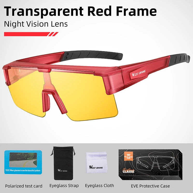 WEST BIKING Polarized Photochromic Fit-Over Sunglasses