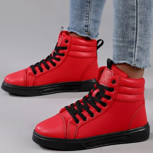 Unisex High-Top Leather Sneakers | ALI WISHES