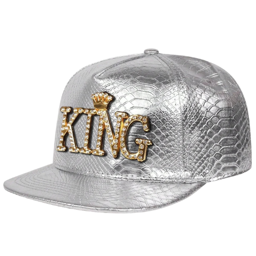 Leather King Snapback Cap – Hip-Hop Style