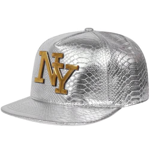 Unisex Leather Letter Snapback Cap – Hip-Hop Style
