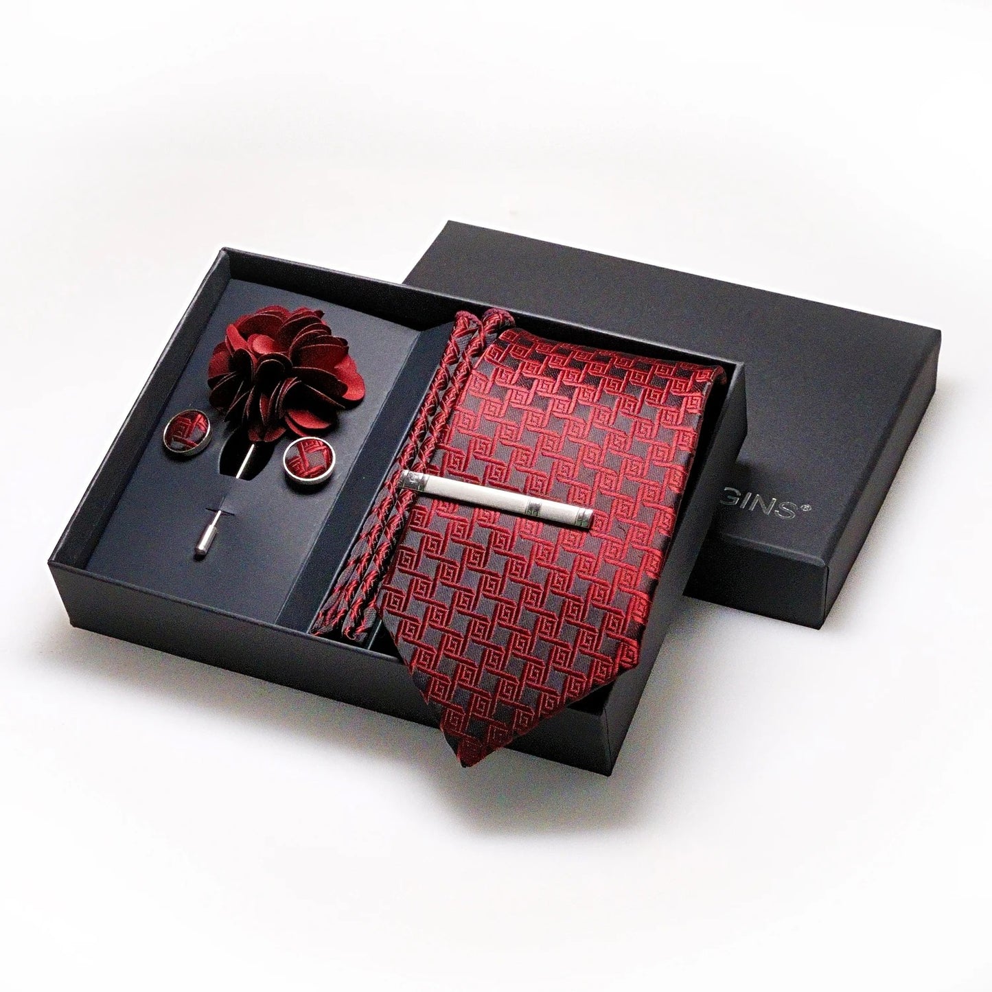 Silk Necktie Pocket Square Cufflinks Sets | JEMYGINS™