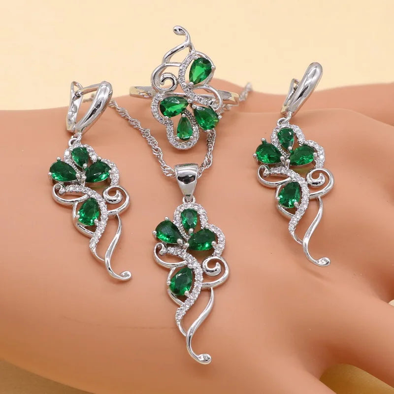 925-Sterling-Cubic-Zirconia-Jewelry-Sets