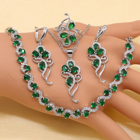 925-Sterling-Cubic-Zirconia-Jewelry-Sets