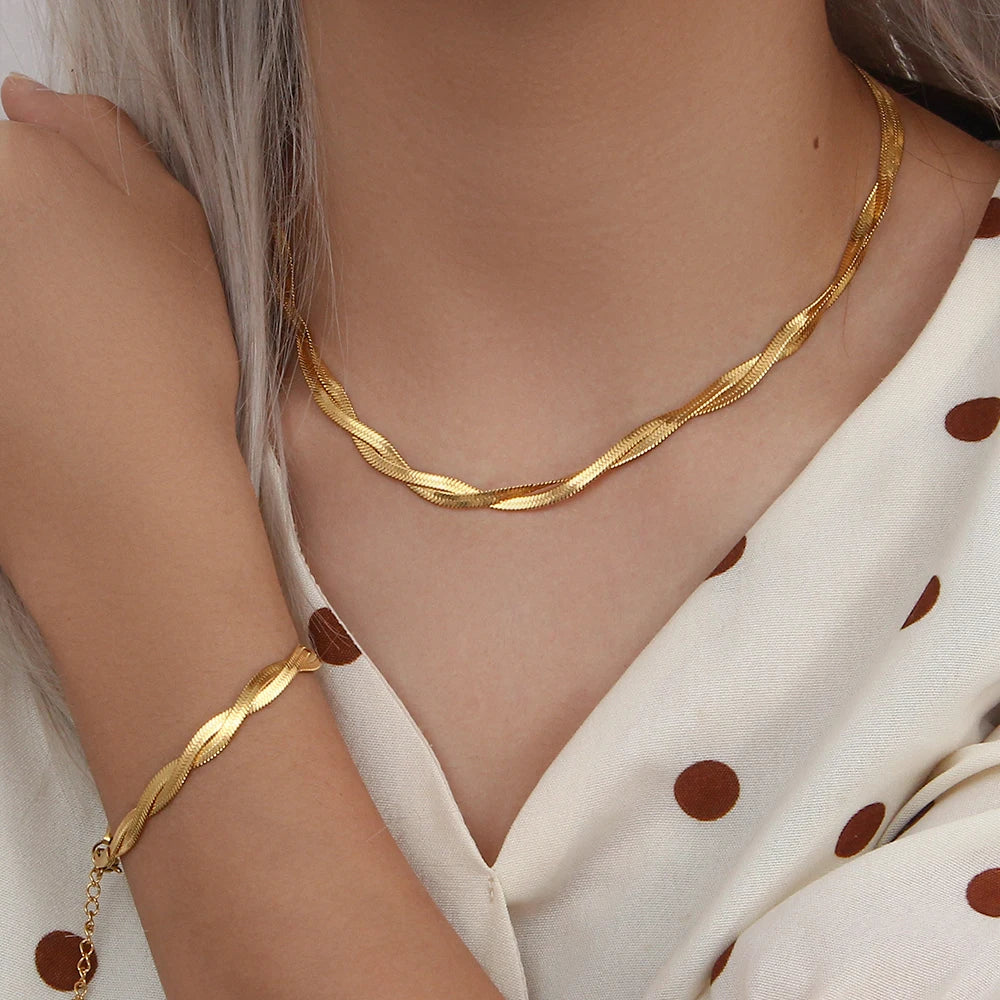 Gold-Plated-Chain-and-Bracelet