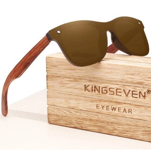 KINGSEVEN Polarized Wooden Vintage Sunglasses - B5504