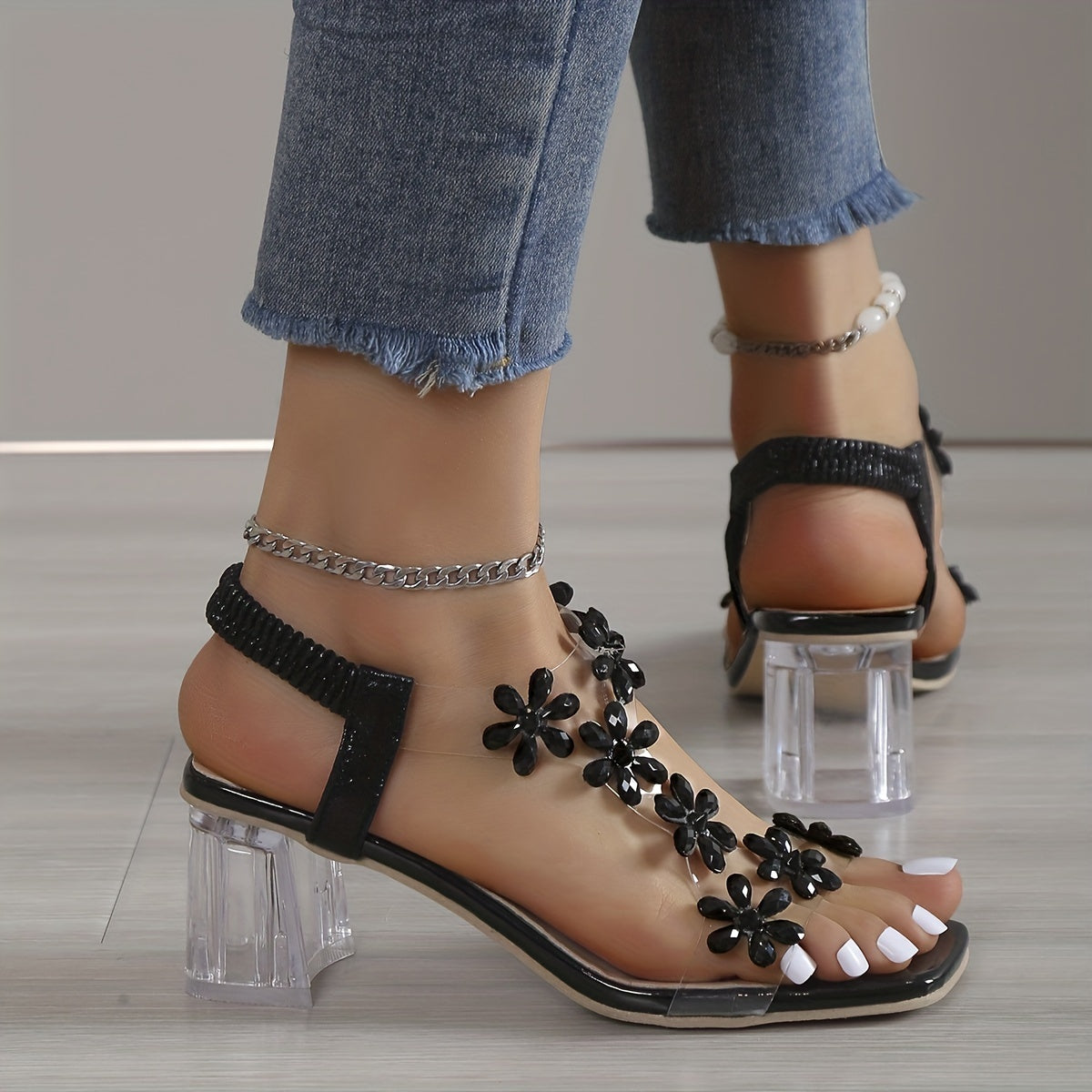 Rhinestone Shoes Heels