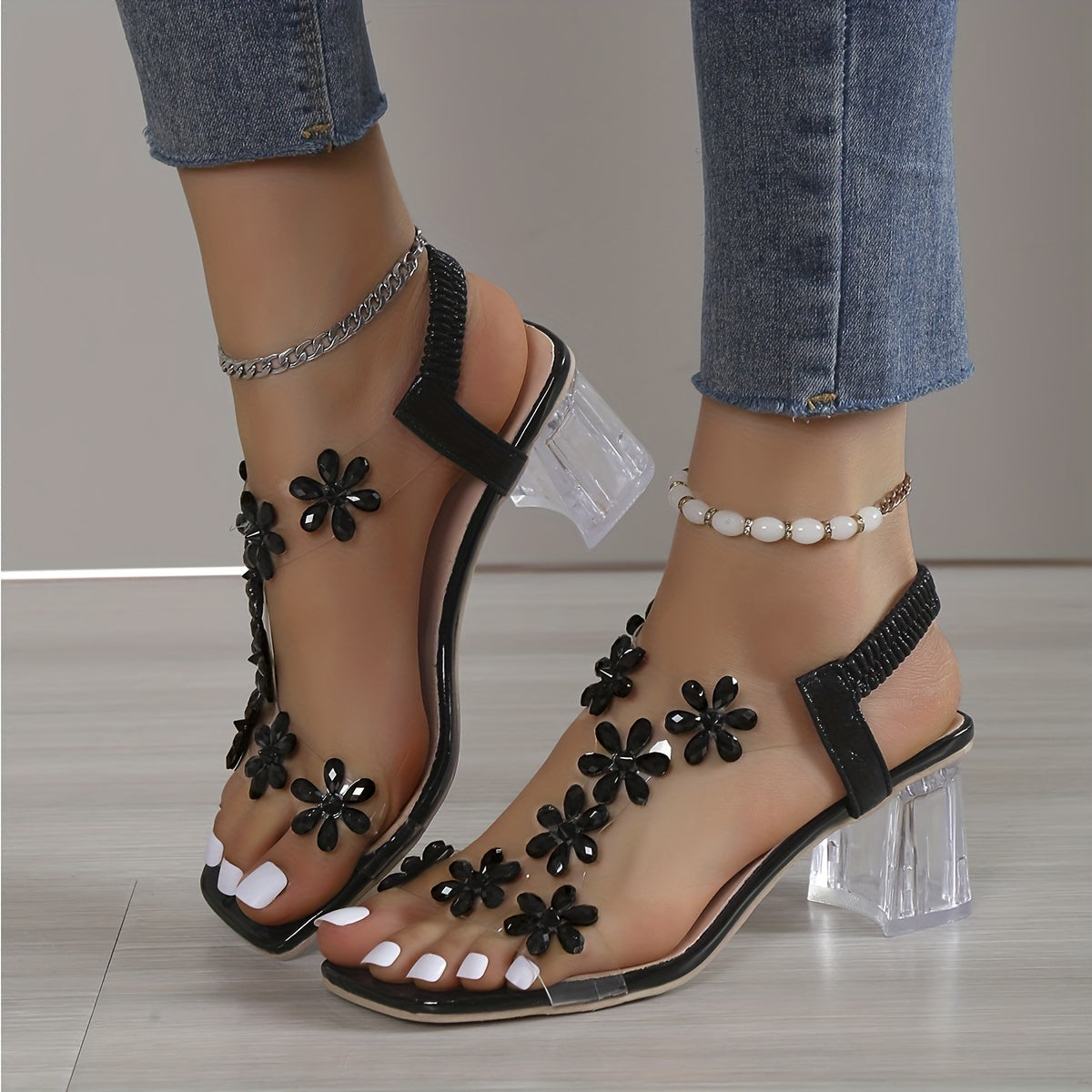 Rhinestone Shoes Heels