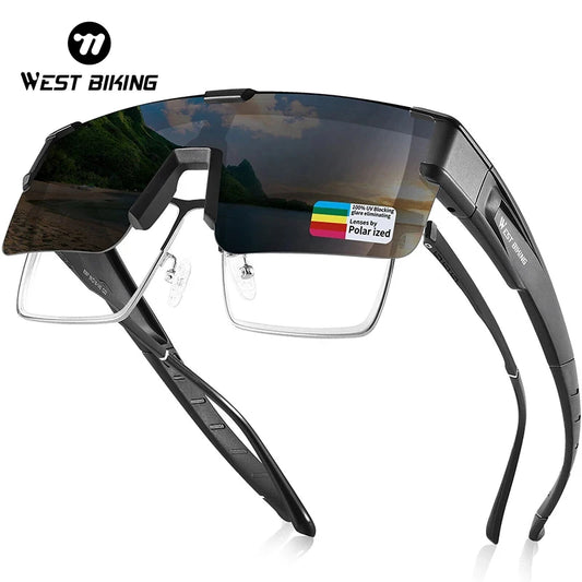 WEST BIKING Polarized Photochromic Fit-Over Sunglasses