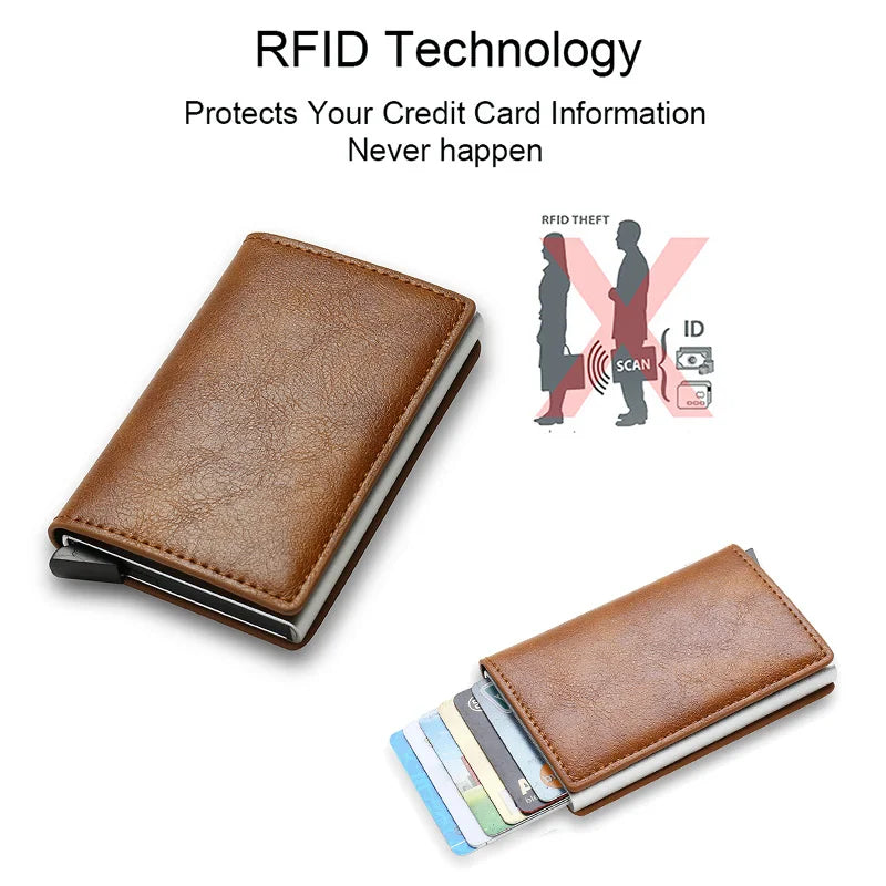 Men's Wallet Featuring RFID Protection for Credit Cards