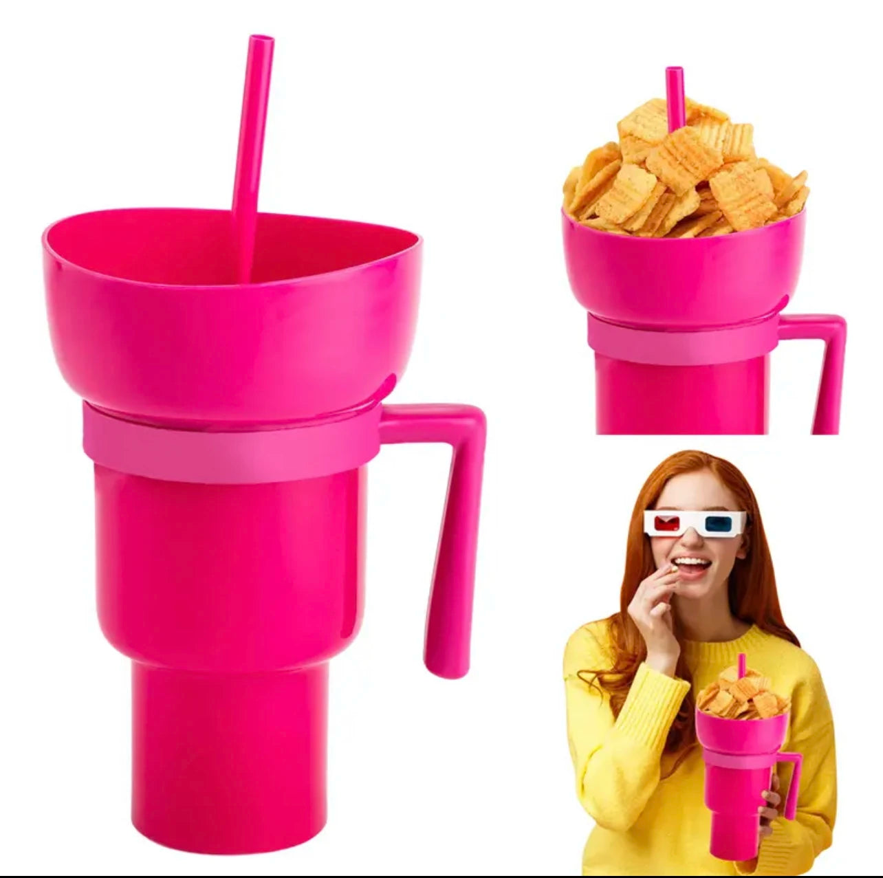 Popcorn Drink Cup Integrated | CupSnack™