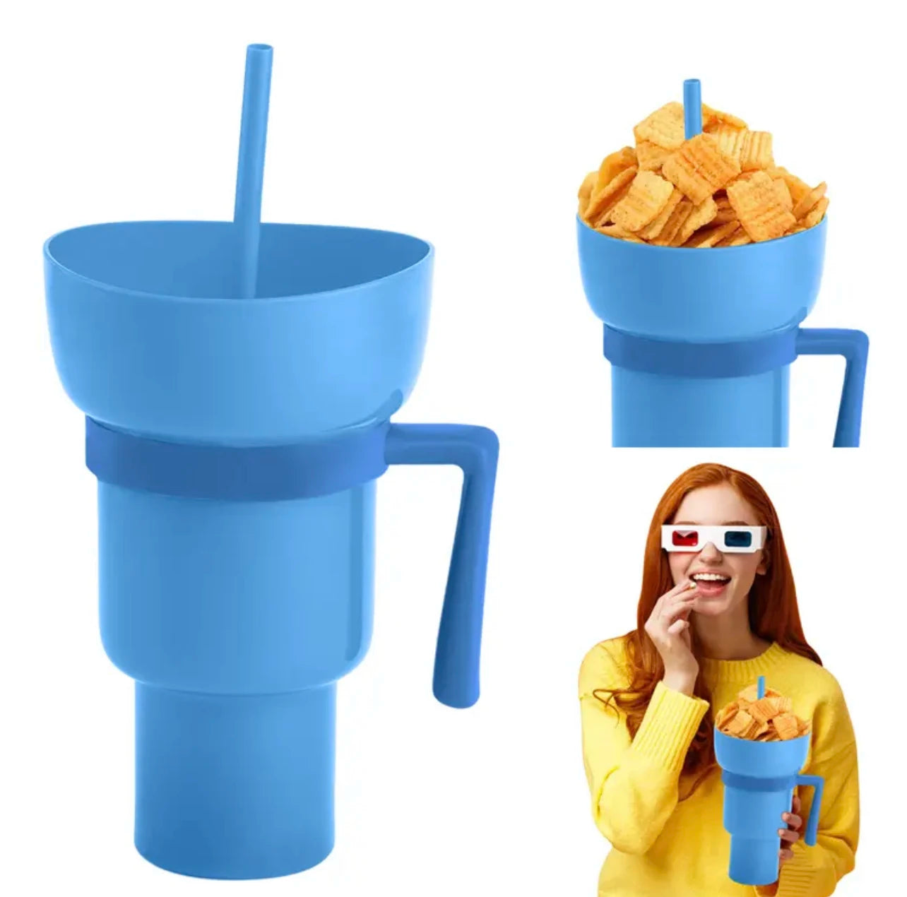 Popcorn Drink Cup Integrated | CupSnack™