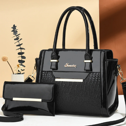 Shoulder Bag for Women with crocodile pattern