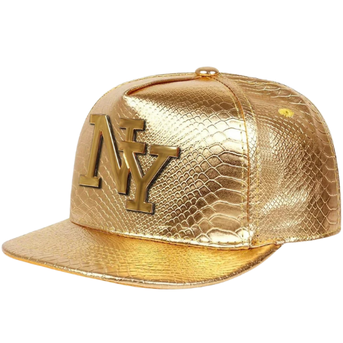 Unisex Leather Letter Snapback Cap – Hip-Hop Style