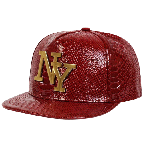 Unisex Leather Letter Snapback Cap – Hip-Hop Style