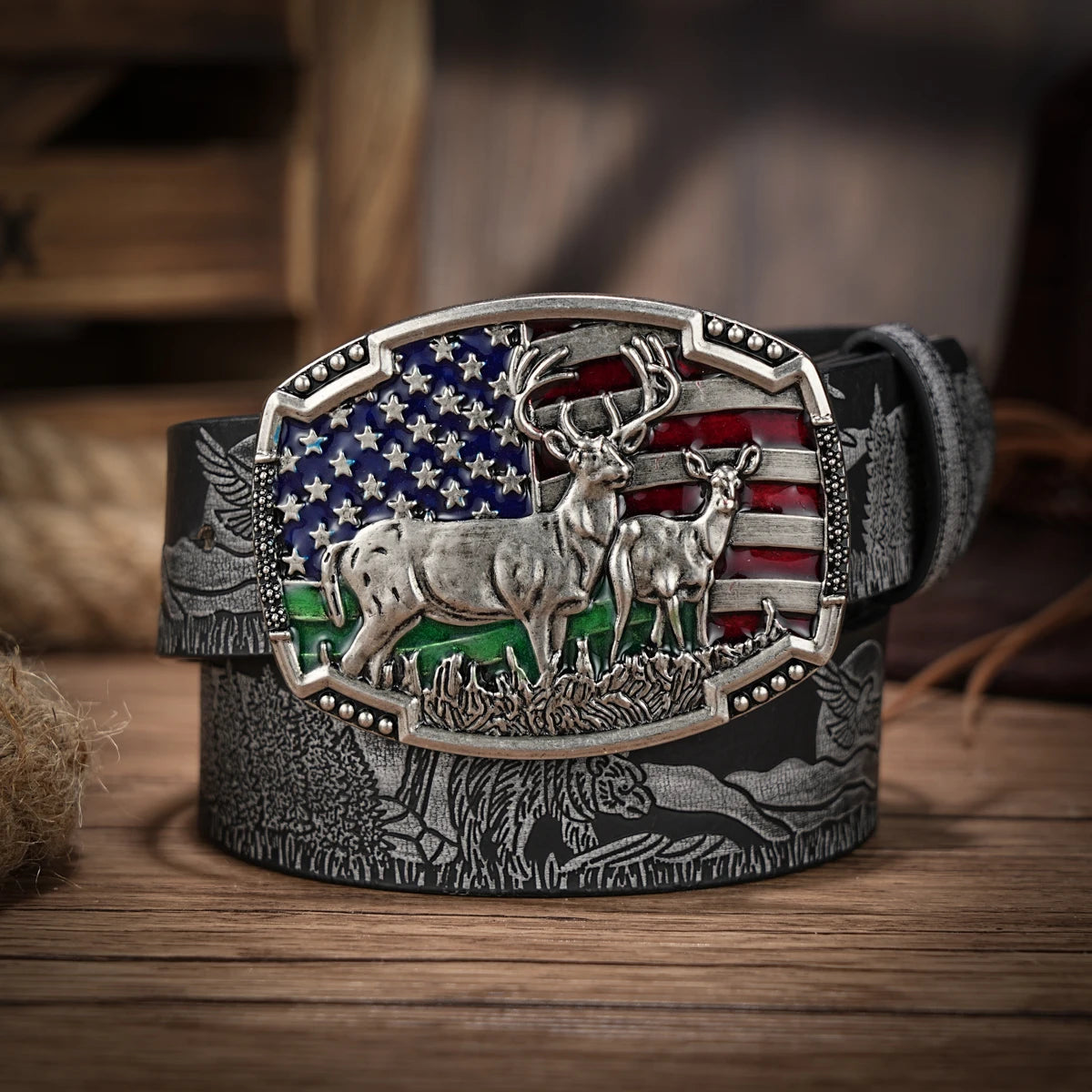 Western-Belt-with-Cowboy-Buckle