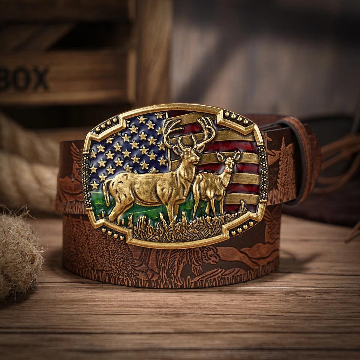 Western-Belt-with-Cowboy-Buckle